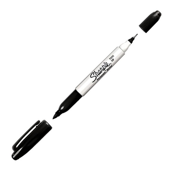 Ostatní Sharpie Twin Tip Permanent Marker, schwarz