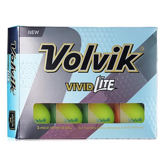 Volvik Vivid Lite Golfbälle, gelb