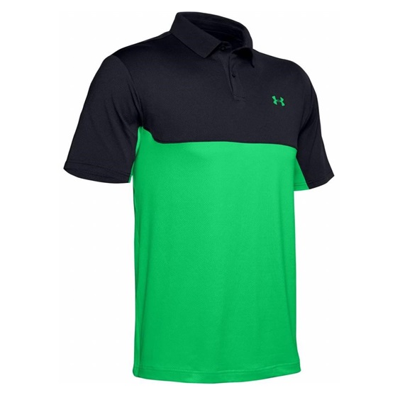Under Armour Performance 2.0 Colourblock Herren Poloshirt, schwarz/grün