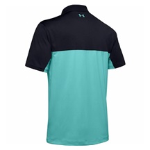 Under Armour Performance 2.0 Colourblock Herren Poloshirt, schwarz//radial turquoise