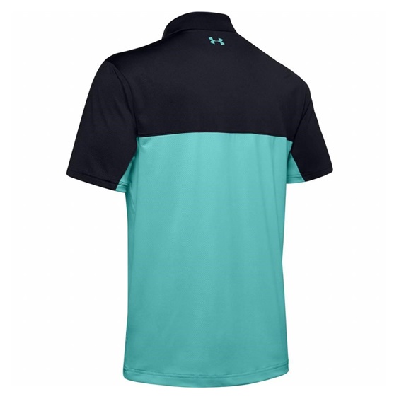 Under Armour Performance 2.0 Colourblock Herren Poloshirt, schwarz//radial turquoise