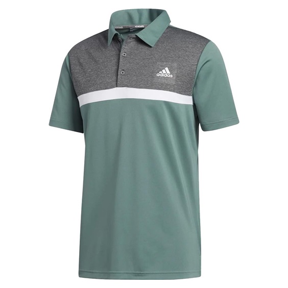 Adidas Novelty Colorblock Herren Poloshirt, emerald/melange
