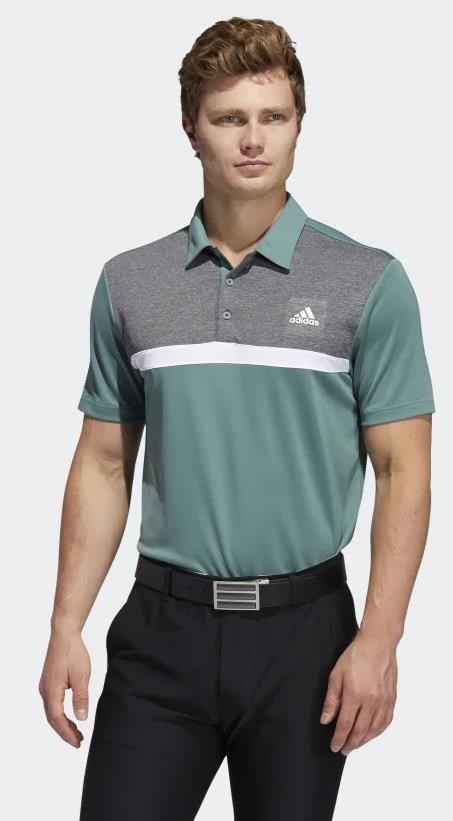 Adidas Novelty Colorblock Herren Poloshirt, emerald/melange