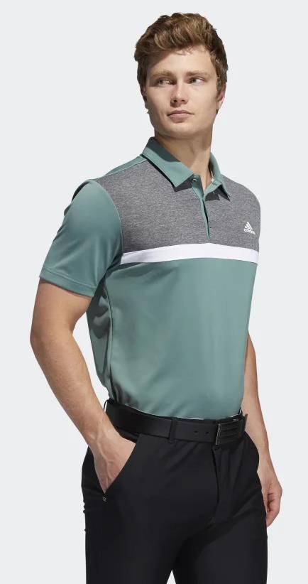 Adidas Novelty Colorblock Herren Poloshirt, emerald/melange