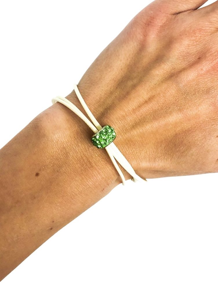 Ostatní Handmade Teraka Armband, Typ 002, grün/weiß