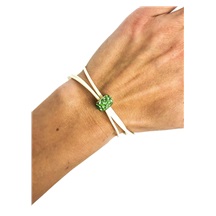 Ostatní Handmade Teraka Armband, Typ 002, grün/weiß