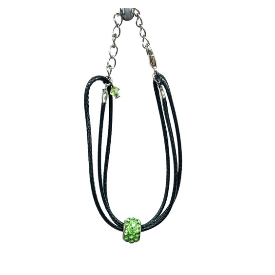 Ostatní Handmade Teraka Armband Typ 005, schwarz/grün