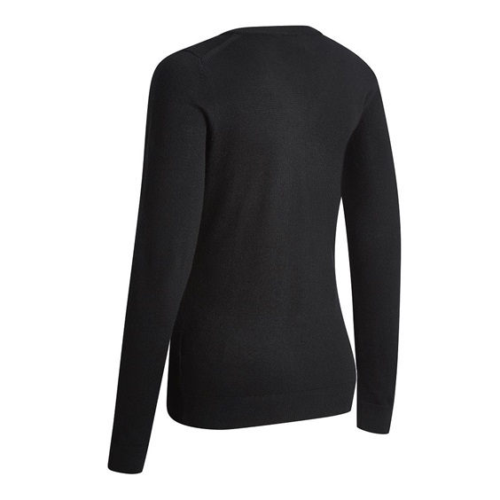 Callaway V-Neck Merino Damen Pullover, schwarz