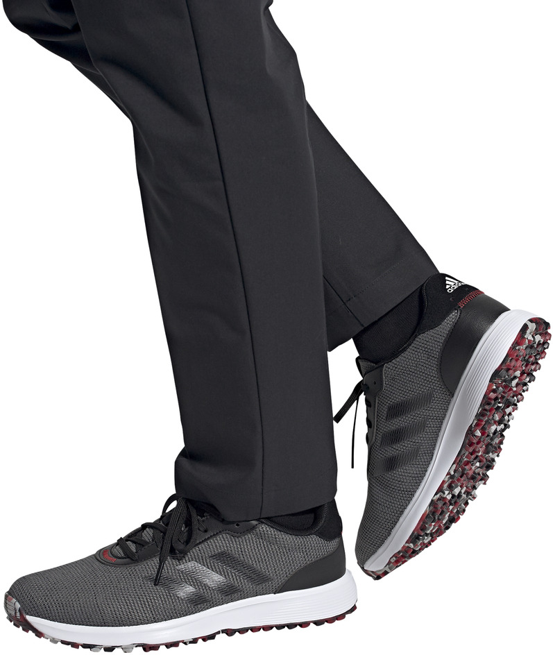 Adidas S2G Herren Golfschuhe, grau/schwarz/rot