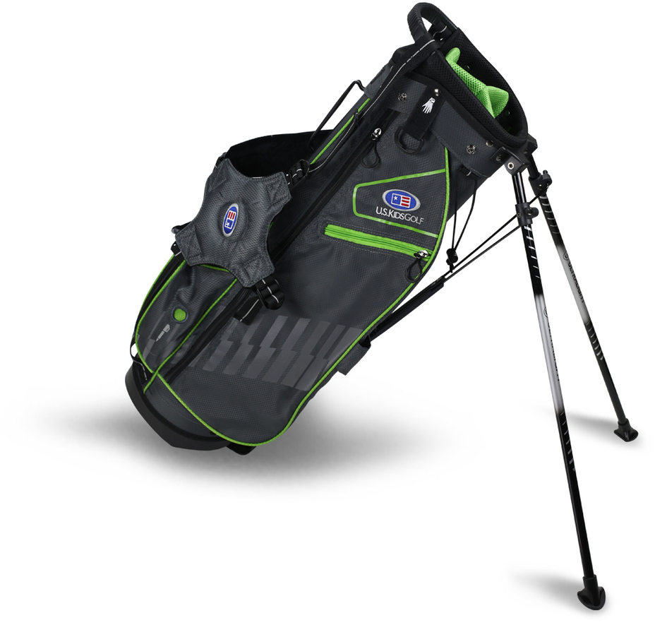 2022 U.S. Kids Golf UL57 (145 cm) WT15-s Junior Standbag, grün/grau