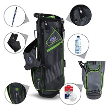 2022 U.S. Kids Golf UL57 (145 cm) WT15-s Junior Standbag, grün/grau