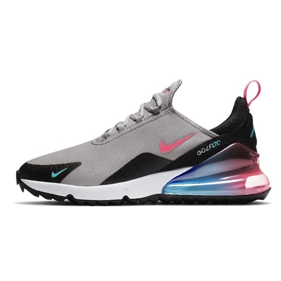 Nike Air Max 270 G Unisex Golfschuhe, atmosphere grey/hot punch