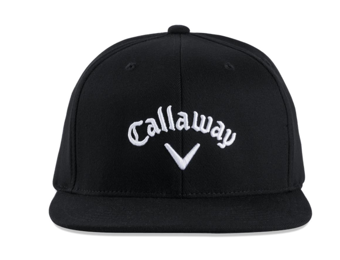 Callaway Flat Bill Herren Golf Cap, schwarz