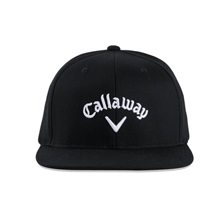 Callaway Flat Bill Herren Golf Cap, schwarz