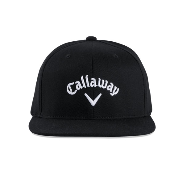 Callaway Flat Bill Herren Golf Cap, schwarz
