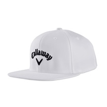 Callaway Flat Bill Herren Golf Cap, weiss