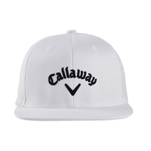 Callaway Flat Bill Herren Golf Cap, weiss