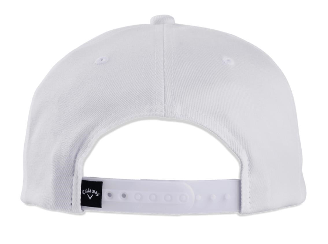 Callaway Flat Bill Herren Golf Cap, weiss