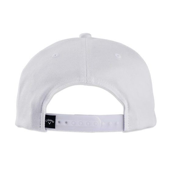Callaway Flat Bill Herren Golf Cap, weiss