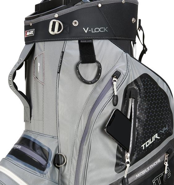 Big Max Dri Lite V-4 Cartbag, grau/schwarz