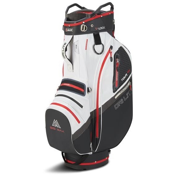Big Max Dri Lite V-4 Cartbag, schwarz/weiss/rot