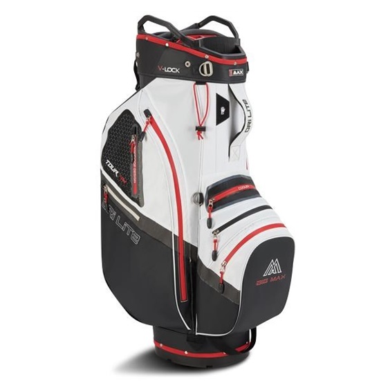 Big Max Dri Lite V-4 Cartbag, schwarz/weiss/rot