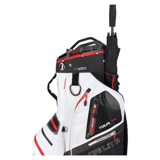 Big Max Dri Lite V-4 Cartbag, schwarz/weiss/rot