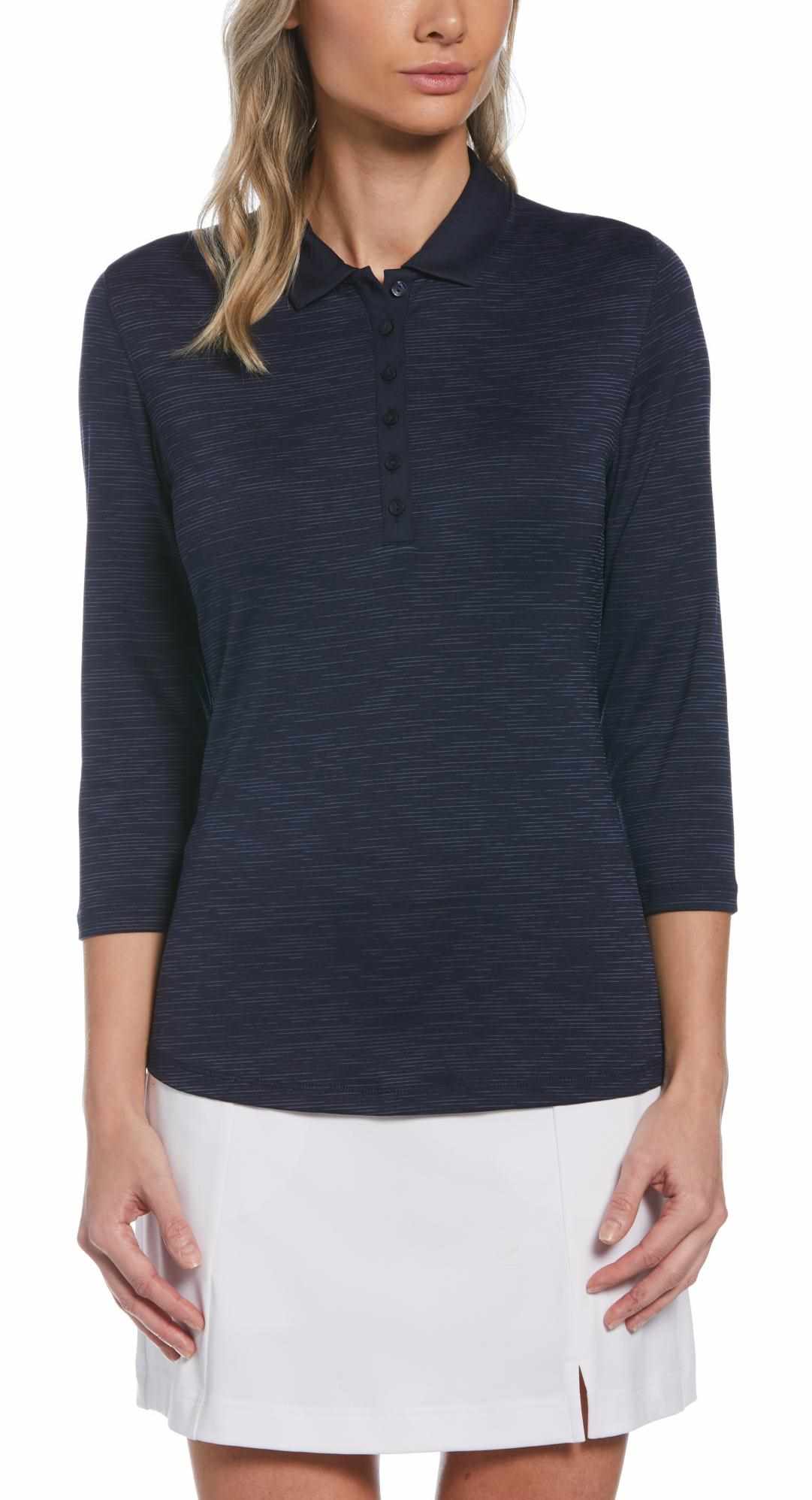 Callaway 3/4 Sleeve SwingTech Solid Damen Poloshirt, duneklblau