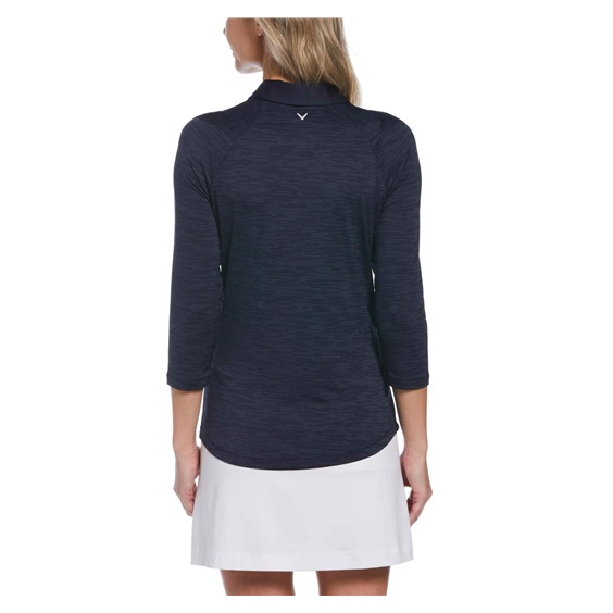 Callaway 3/4 Sleeve SwingTech Solid Damen Poloshirt, duneklblau