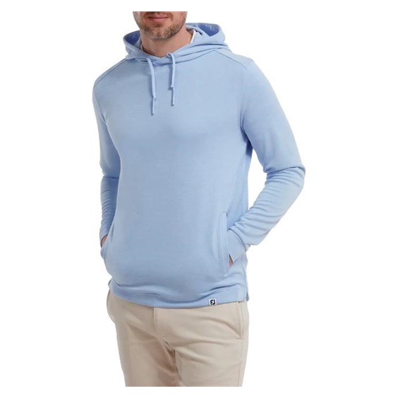 FootJoy Lightweight Hoodie Herren Sweatshirt, Hellblau Meliert