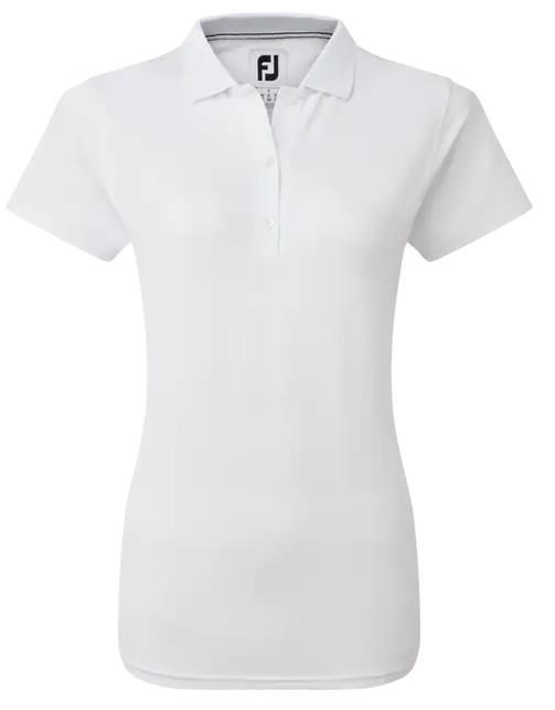 FootJoy Stretch Pique Solid Damen Poloshirt, weiss