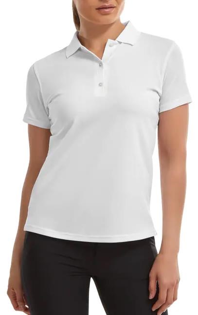 FootJoy Stretch Pique Solid Damen Poloshirt, weiss
