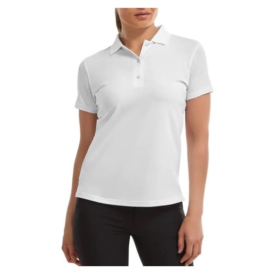 FootJoy Stretch Pique Solid Damen Poloshirt, weiss