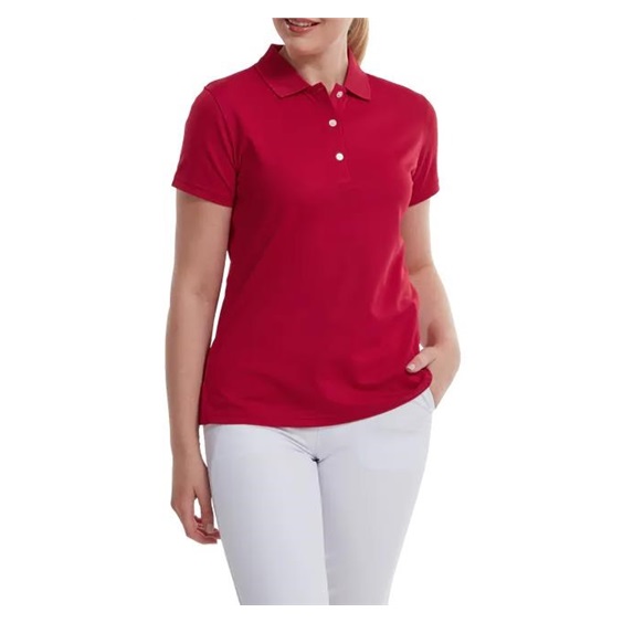 FootJoy Stretch Pique Solid Damen Poloshirt, rot