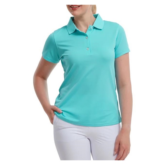 FootJoy Stretch Pique Solid Damen Poloshirt, aqua