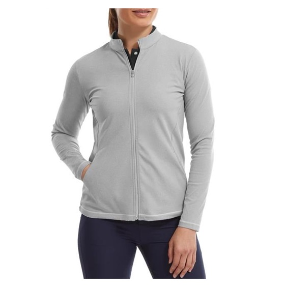 FootJoy Full-Zip Midlayer Damen Sweatshirt, grau