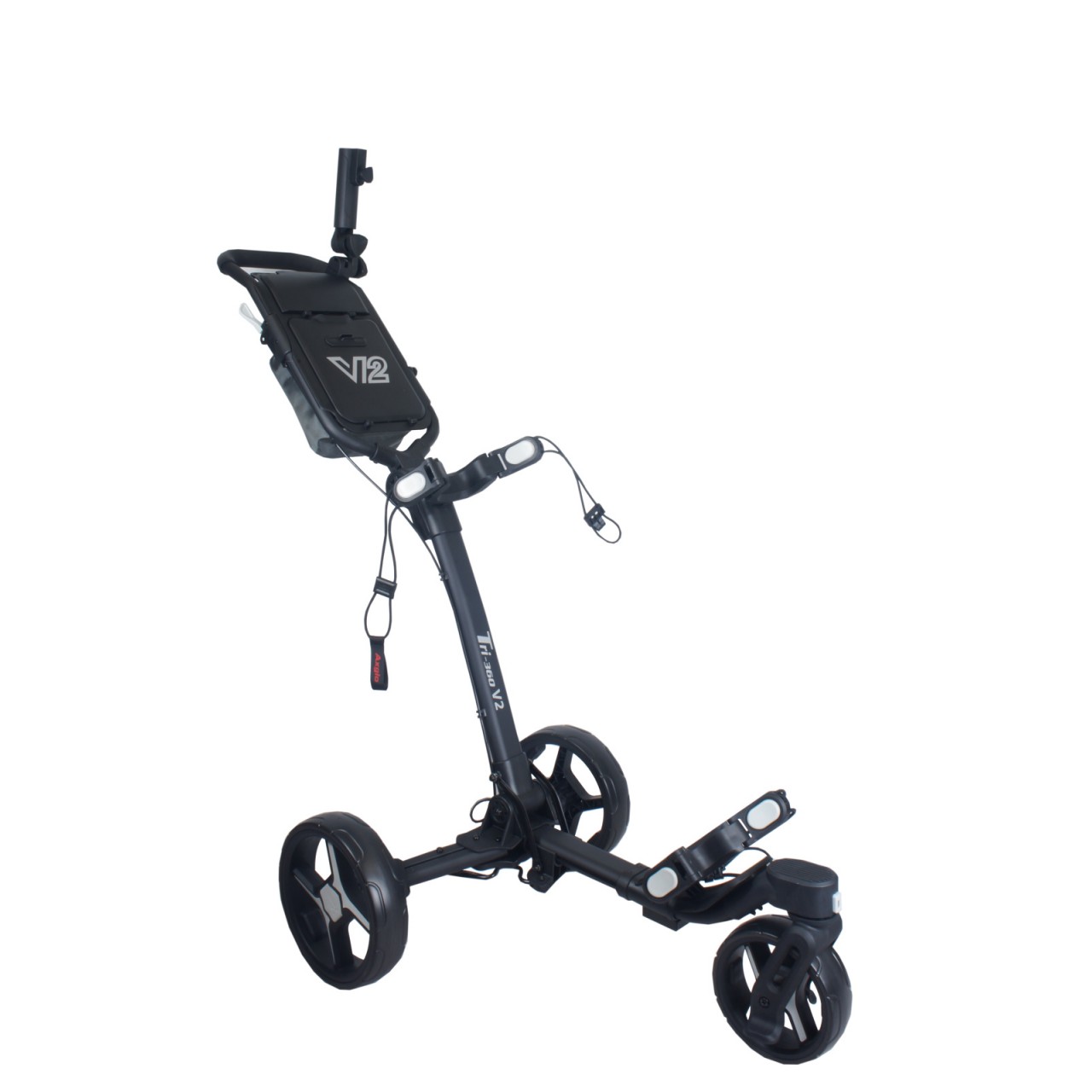 Axglo Tri-360 V2 Golf Trolley, schwarz/grau