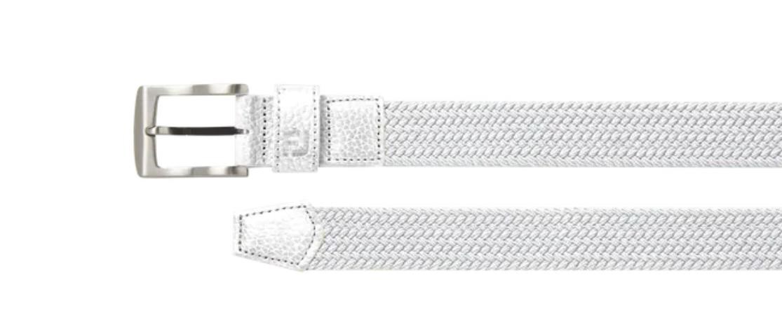 Damen Geflochtener Damen Stretchgürtel, weiss