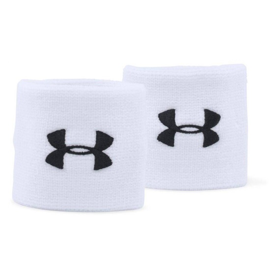 Under Armour Performance Wristbands, weiss