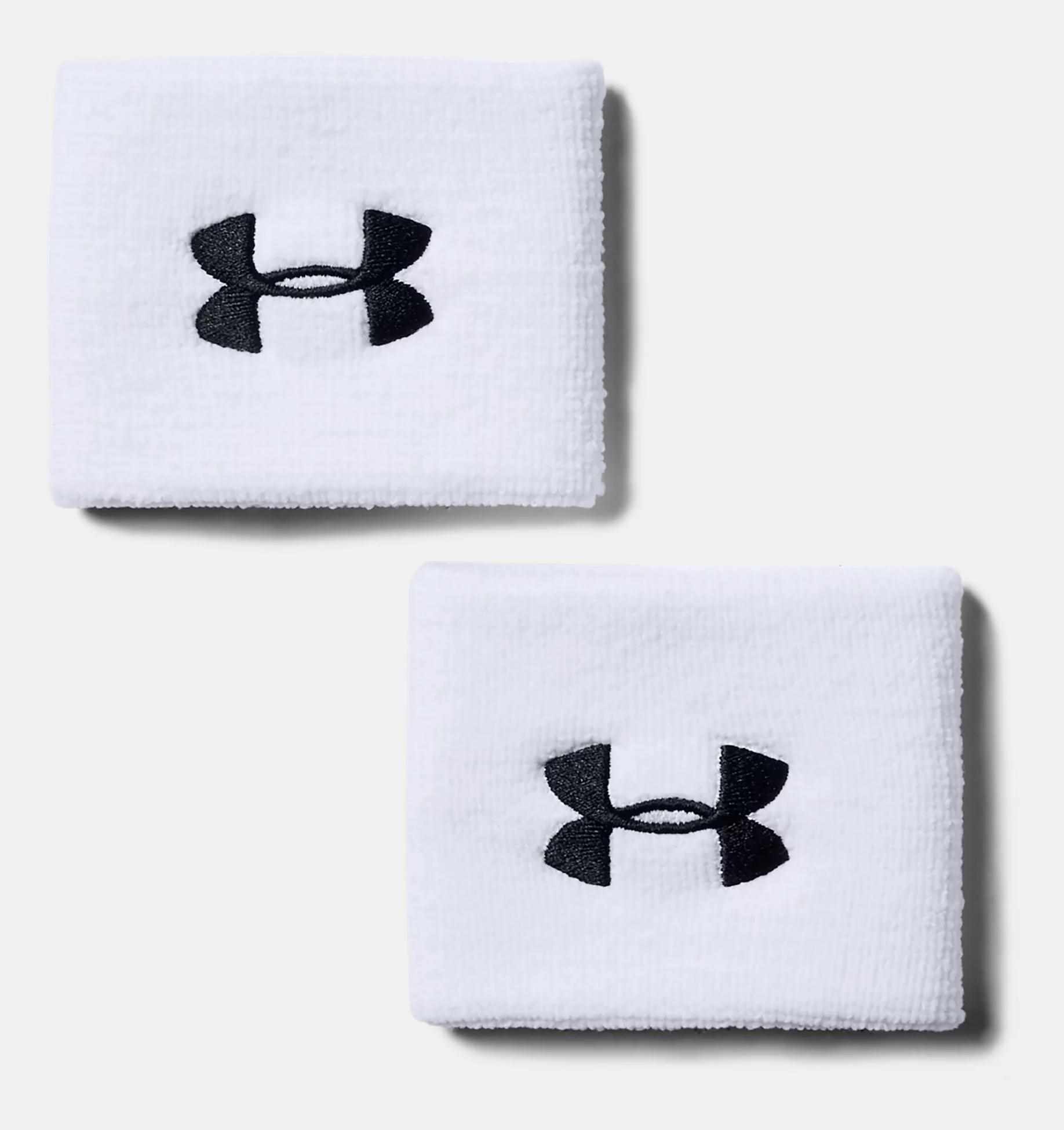 Under Armour Performance Wristbands, weiss