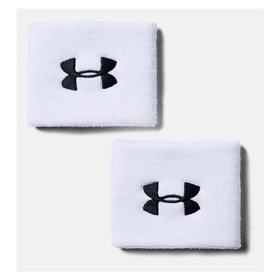 Under Armour Performance Wristbands, weiss