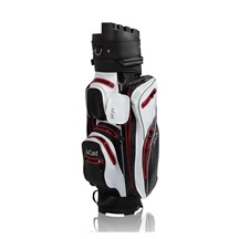 JuCad Manager Dry Cartbag, schwarz/weiss/rot