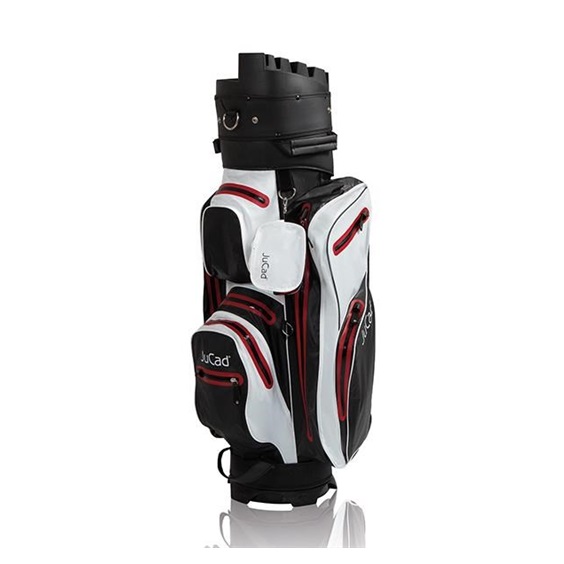 JuCad Manager Dry Cartbag, schwarz/weiss/rot