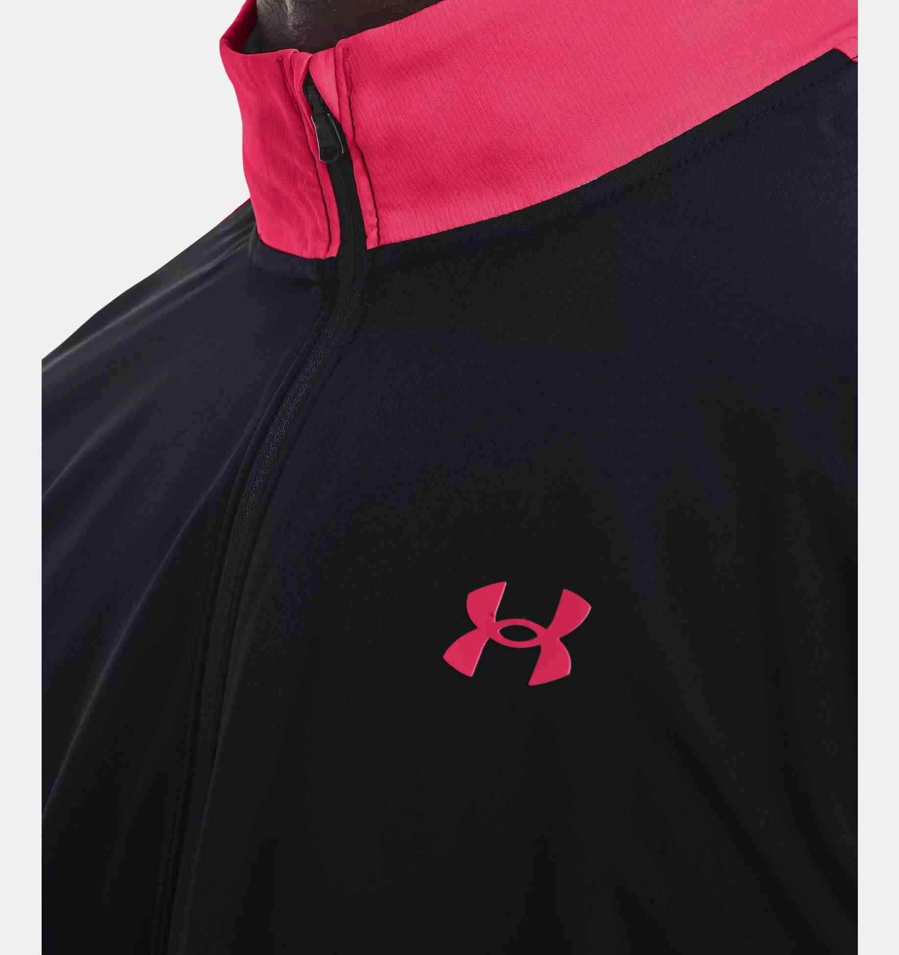 Under Armour Storm Windstrike 1/2 Zip Herrenjacke, schwarz/grau/rosa