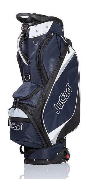 JuCad Bag To Roll Cartbag mit Rädern. dunkelblau/weiss