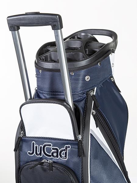JuCad Bag To Roll Cartbag mit Rädern. dunkelblau/weiss