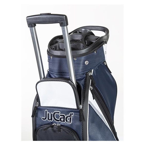 JuCad Bag To Roll Cartbag mit Rädern. dunkelblau/weiss