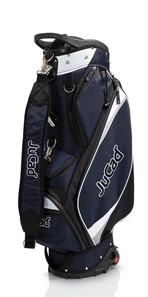 JuCad Bag To Roll Cartbag mit Rädern. dunkelblau/weiss