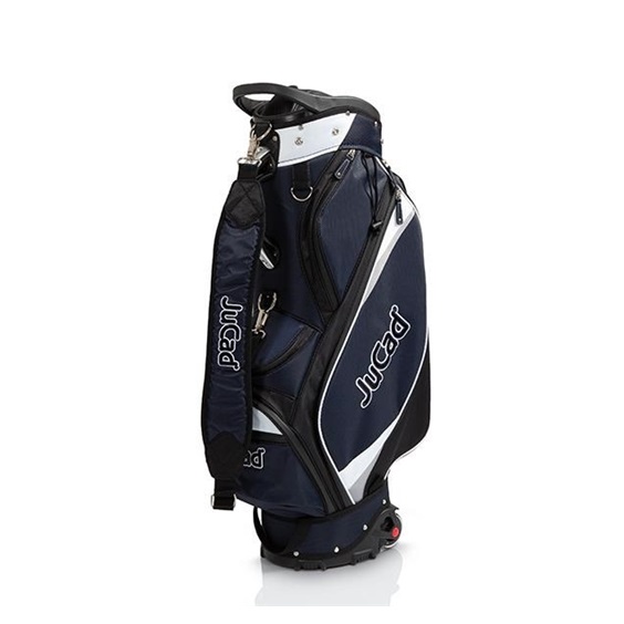 JuCad Bag To Roll Cartbag mit Rädern. dunkelblau/weiss