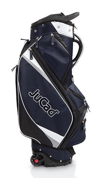 JuCad Bag To Roll Cartbag mit Rädern. dunkelblau/weiss